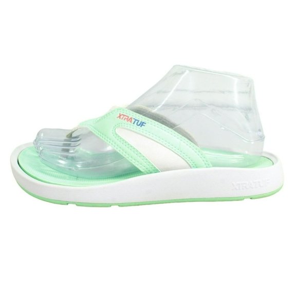 Xtratuf Shoes Xtratuf Pegasus Green Leather Slip Resistant Thong